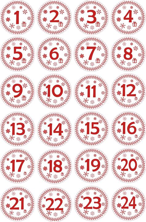 Printable Numbers 1 24