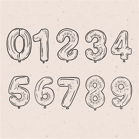 Printable Numbers On Balloons