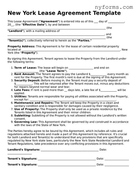 Printable Ny State Lease Form
