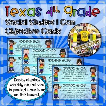 Printable Objective And I Will We Will Statement Texas 4Th