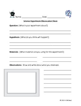 Printable Observation Activity For 3Rd Grade