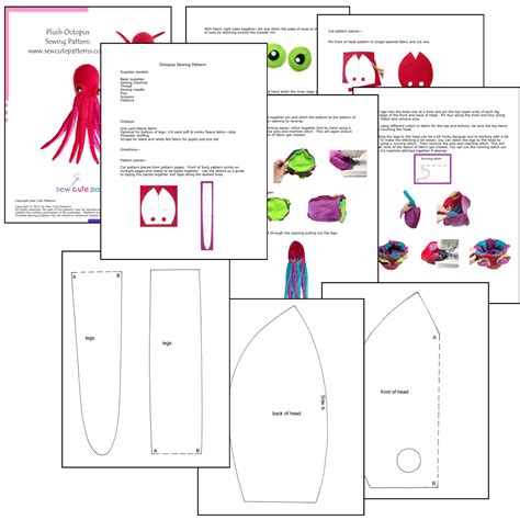 Printable Octopus Leg Pattern For Baby