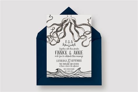 Printable Octopus Wedding Invitation
