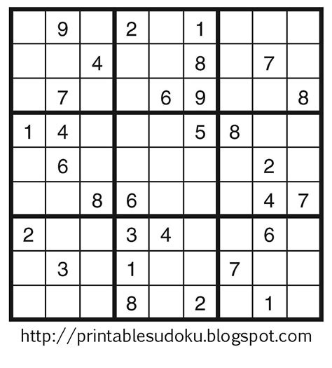 Printable One Square Sudoku