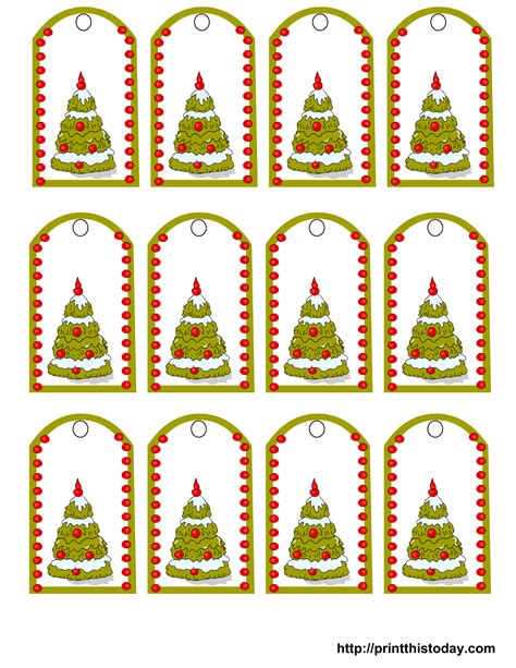 Printable Ornament Tags
