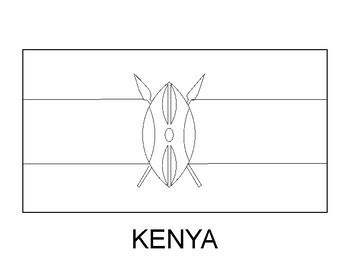 Printable Outline Flags Of Kenya