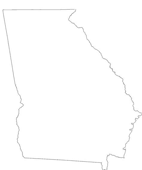 Printable Outline Map Georgia