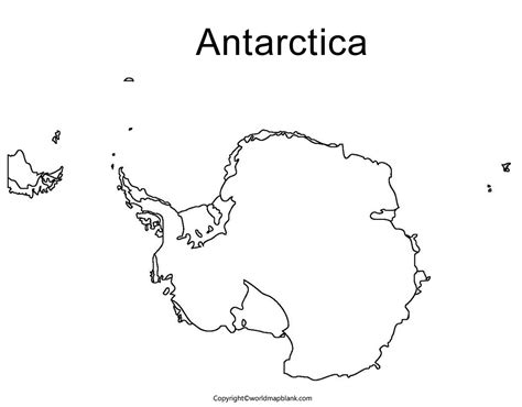 Printable Outline Map Of Antarctica