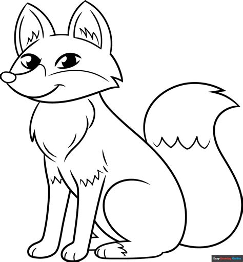 Printable Outline Of A Fox