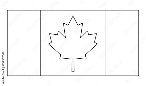 Printable Outline Of Canada Flag