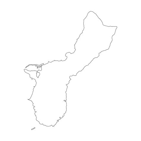 Printable Outline Of Guam