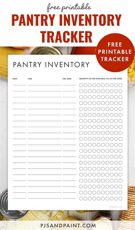 Printable Pantry Inventory Sheet: Keeping Your Kitchen Organized