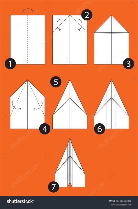 Printable Paper Airplane Steps
