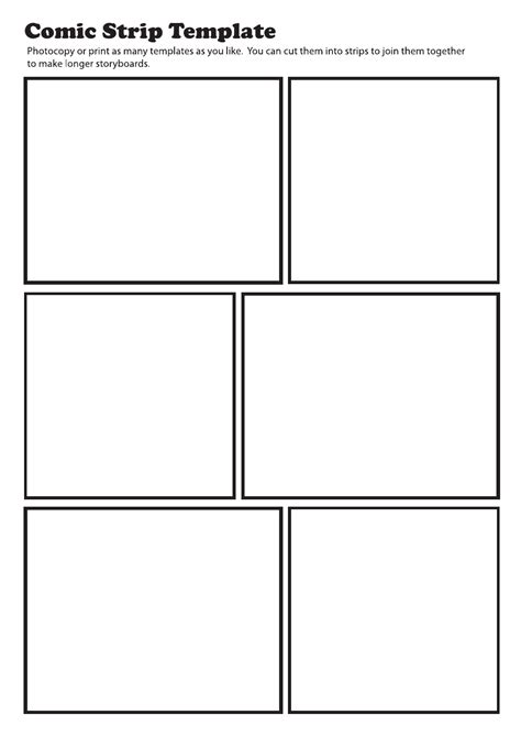 Printable Paper Comic 6 Panel Doc