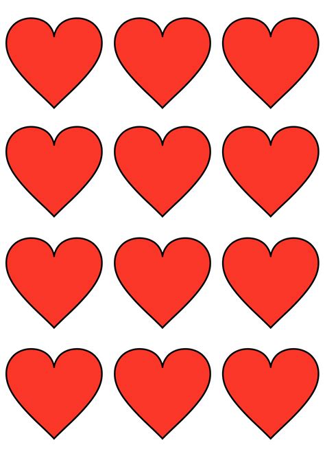 Printable Paper Cutout Hearts