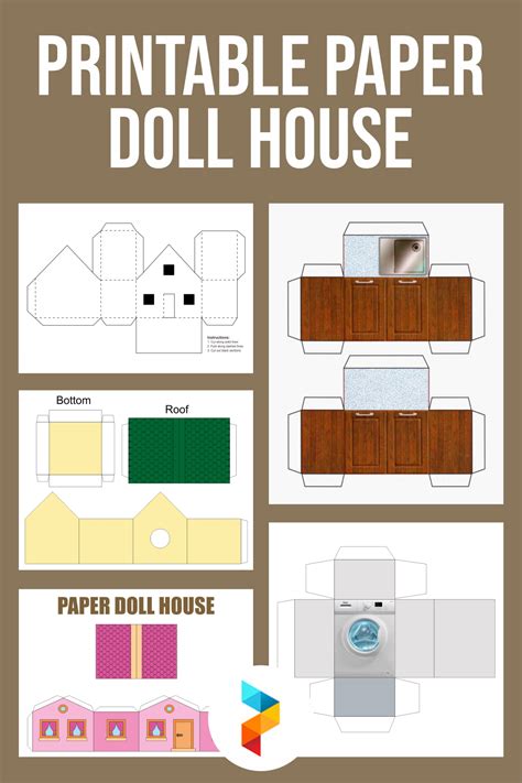 Printable Paper Dollhouse Pattern