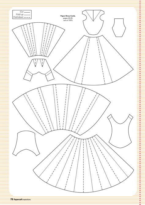 Printable Paper Dress Shape