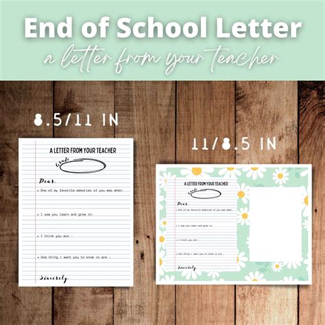 Printable Paper End Of Year Note