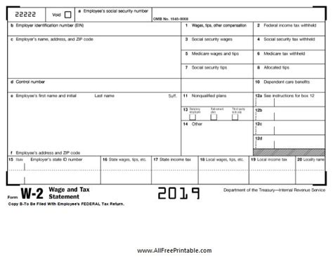 Printable Paper Forms W-2