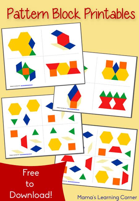 Printable Pattern Blocks Pieces