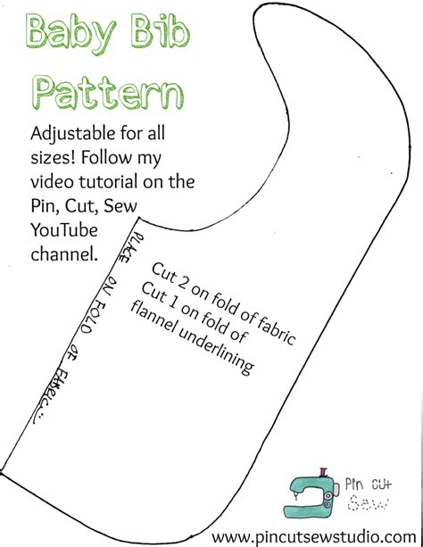 Printable Pattern For A Baby Bib