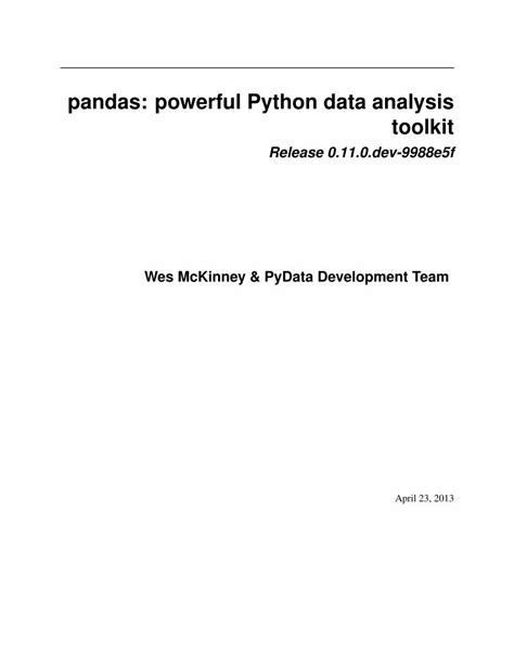 Printable Pdf Of Pandas Documentation