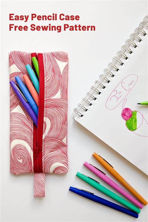 Printable Pencil Case Sewing Pattern