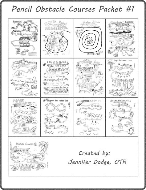 Printable Pencil Obstacle Course