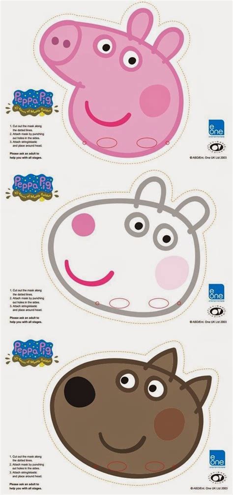 Printable Peppa Head Template