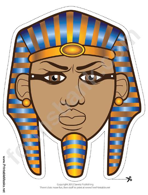 Printable Pharaoh Mask Template