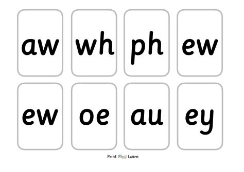 Printable Phonic Flash Cards