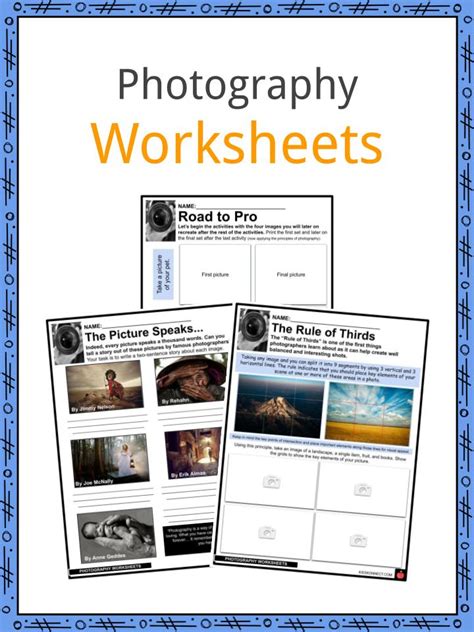 Printable Photography Worksheets For Kids