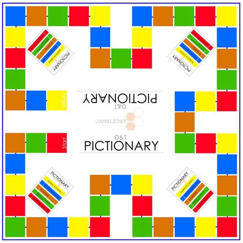Printable Pictionary Board Game