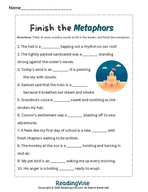 Printable Pictures Of Metaphors