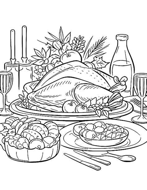 Printable Pictures Of Thankskiving Dinner