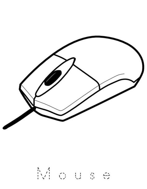 Printable Pictures To Color Computer Mouse