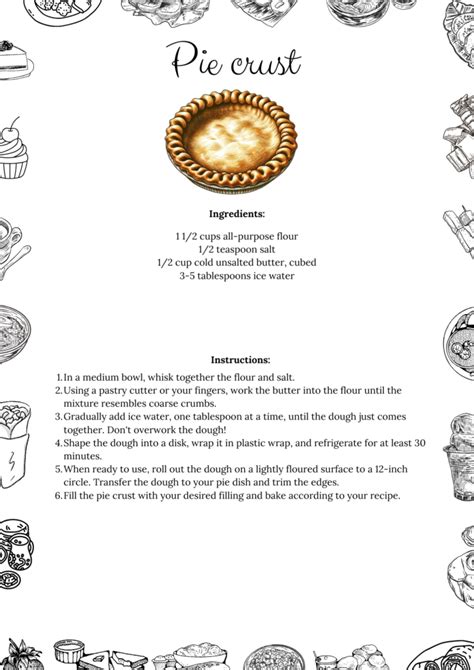 Printable Pie Crust Recipe
