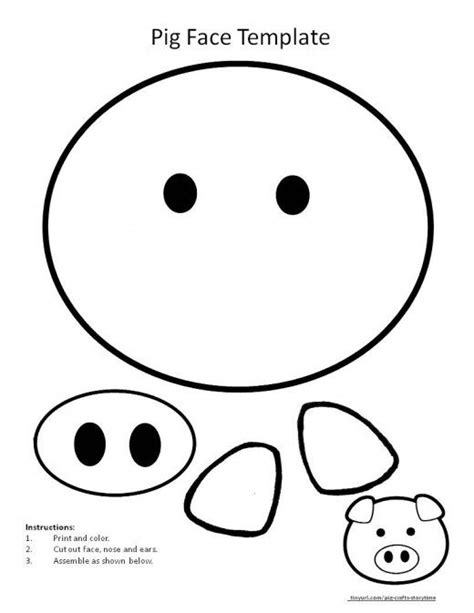 Printable Pig Face Template