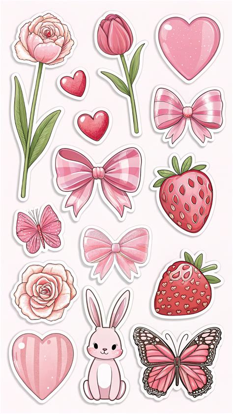 Printable Pink Stickers