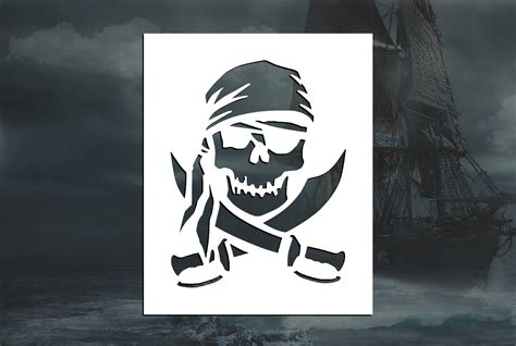 Printable Pirate Skull Stencils