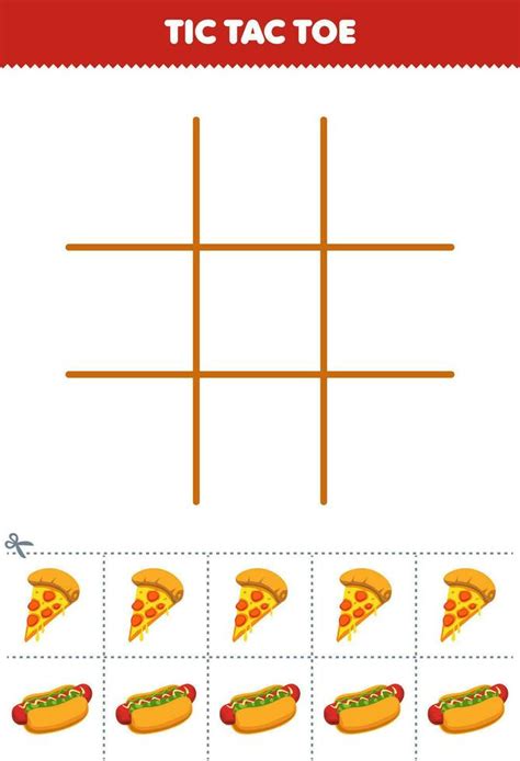 Printable Pizza Tic Tac Toe