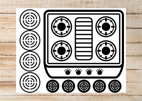 Printable Play Kitchen Stove