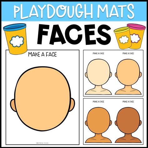 Printable Playdough Face Mat