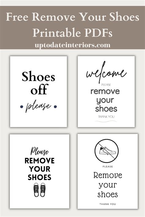 Printable Please Remove Shoes