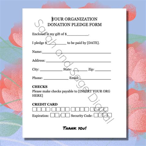 Printable Pledge Template