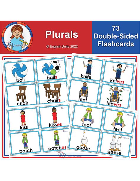 Printable Plural Ending Flashcards