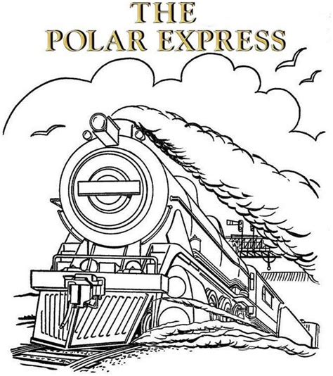 Printable Polar Express Train Coloring Page