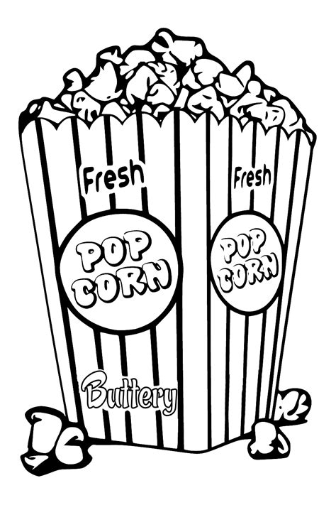 Printable Popcorn Box Coloring Page – A Fun Activity For Kids!