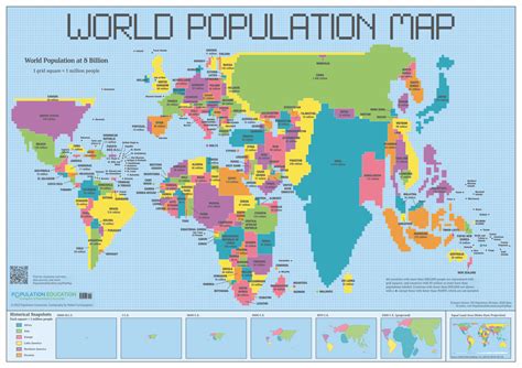 Printable Population World Map With Countries
