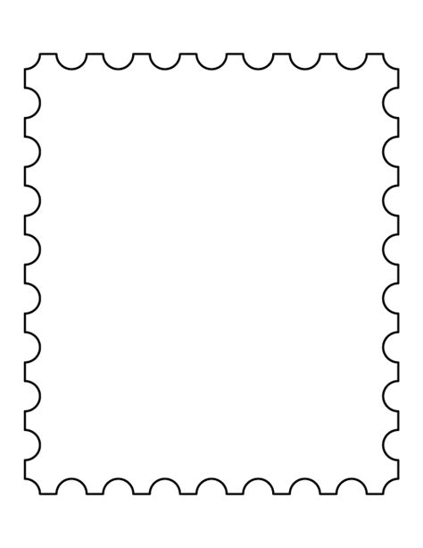 Printable Postage Stamp Template